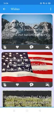 Presidents Day Greeting Quotes android App screenshot 4