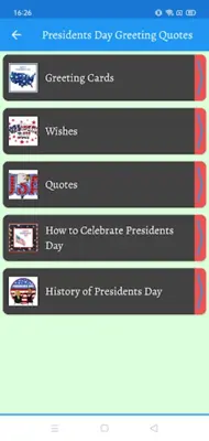 Presidents Day Greeting Quotes android App screenshot 6